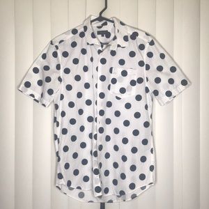 River Island White & Black Polka Dot Short Sleeve